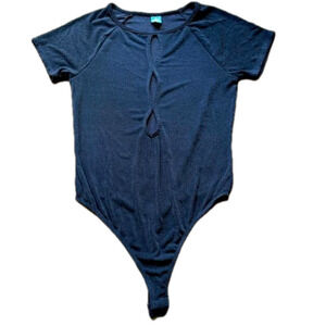 Wild Fable Black Bodysuit with Cutouts - size M​​​​​​